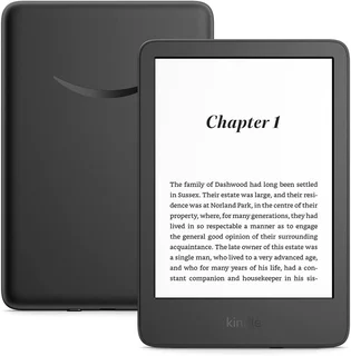 Kindle with Special Offers (2022) (6", 16 GB, Black), eReader, Schwarz