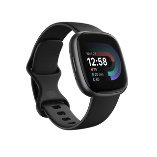 GPS-Sportuhr Versa 4 Smartwatch Schwarz/Schwarz