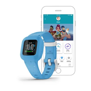 Vivofit jr. 3 Blaue Sterne (20 mm, Kunststoff, One Size), Sportuhr + Smartwatch