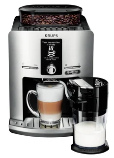 Latt'Espress Quattro Force EA82FE Kaffeevollautomat (1450 Watt, 1,7 Liter, One-Touch Funktion, Milchbehälter, 15 bar) silber