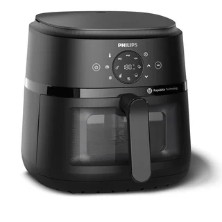 Airfryer 2000-Serie 6,2L - Sichtfenster, Digitaler Touchscreen, 13 Kochoptionen, Bis zu 90% weniger Fett mit RapidAir Technologie, 1700W Leistung,