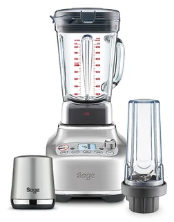 The Super Q - Gewerblicher Standmixer mit 5 One-Touch-Programmen und 12 Geschwindigkeitsstufen, Gebürsteter Edelstahl