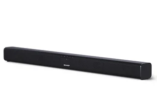 HTSB110 2.0 Soundbar 90W (USB, Bluetooth, HDMI, Optisch, AUX-In (3,5mm), Breite: 80cm), Slim-Design, schwarz