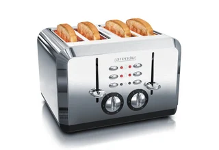 Edelstahl Toaster 4 Scheiben, Automatik, Edelstahl, Wärmeisolierendes Doppelwandgehäuse, silber, Toaster, Silber