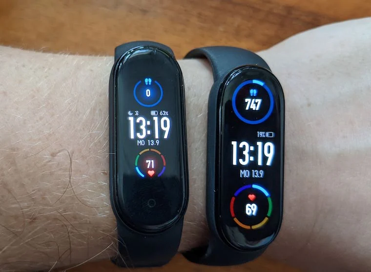 Mi Band 5 und Mi Band 6 im Vergleich - Das Display hat dazugewonnen